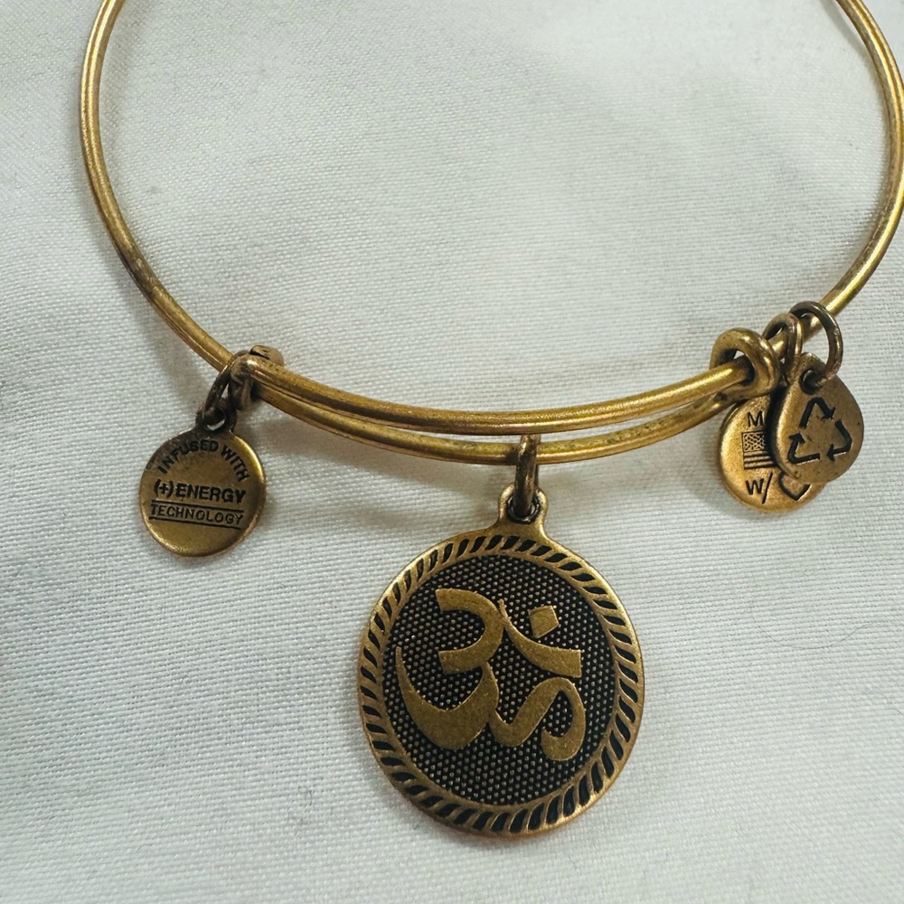 Alex and Ani Gold Om Charm Bracelet